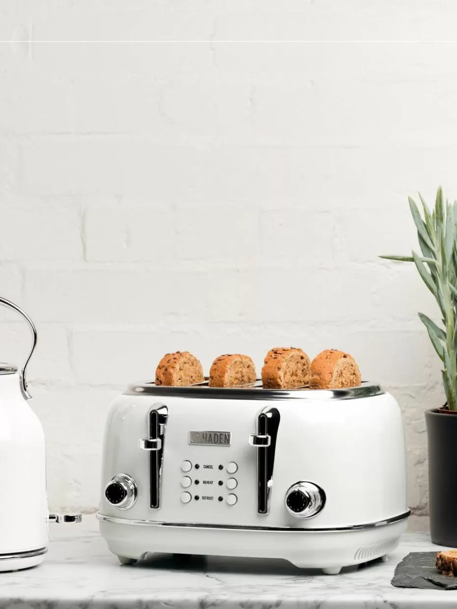 Toaster-Haden Toaster Heritage Weiß, Silberfarben