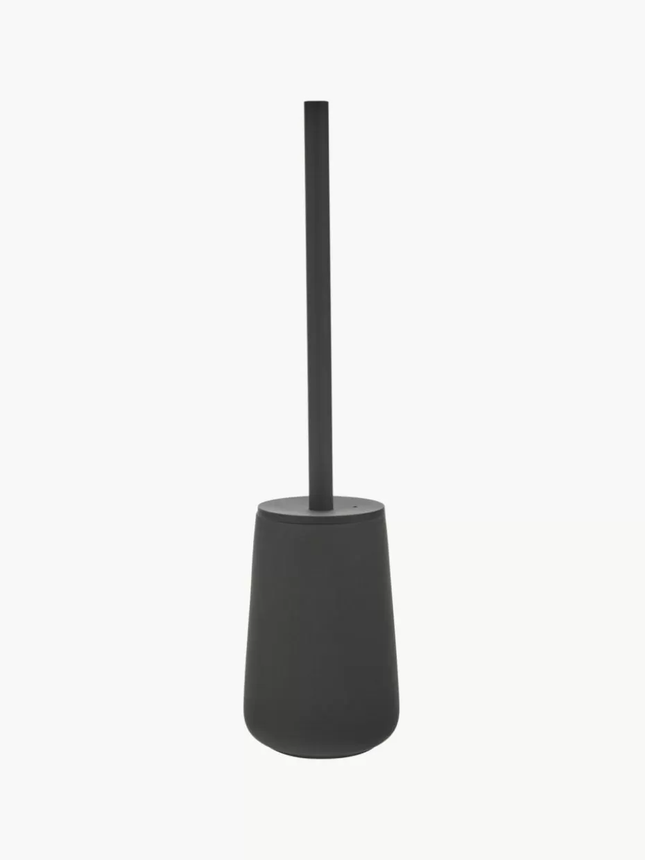 Toilettenbürsten-Zone Denmark Toilettenbürste Nova One mit Porzellan-Behälter Schwarz, matt