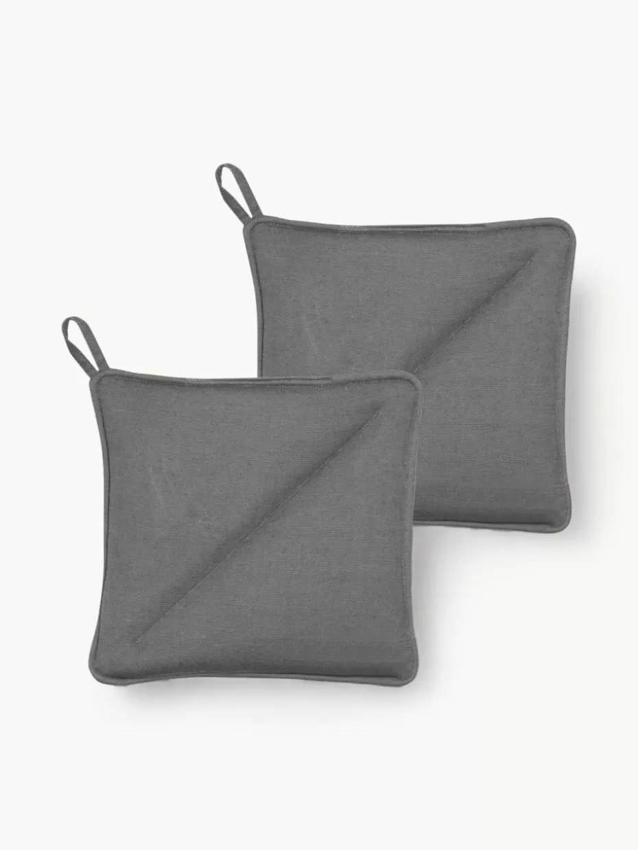 Weihnachtsbacken | Küchentextilien-Södahl Topflappen Soft Kitchen, 2 Stück Dunkelgrau
