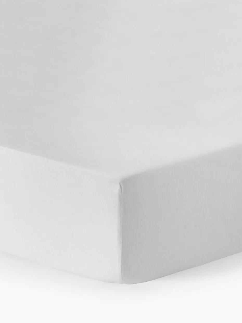Spannbettlaken-Westwing Collection Topper-Spannbettlaken Biba, Flanell Hellgrau