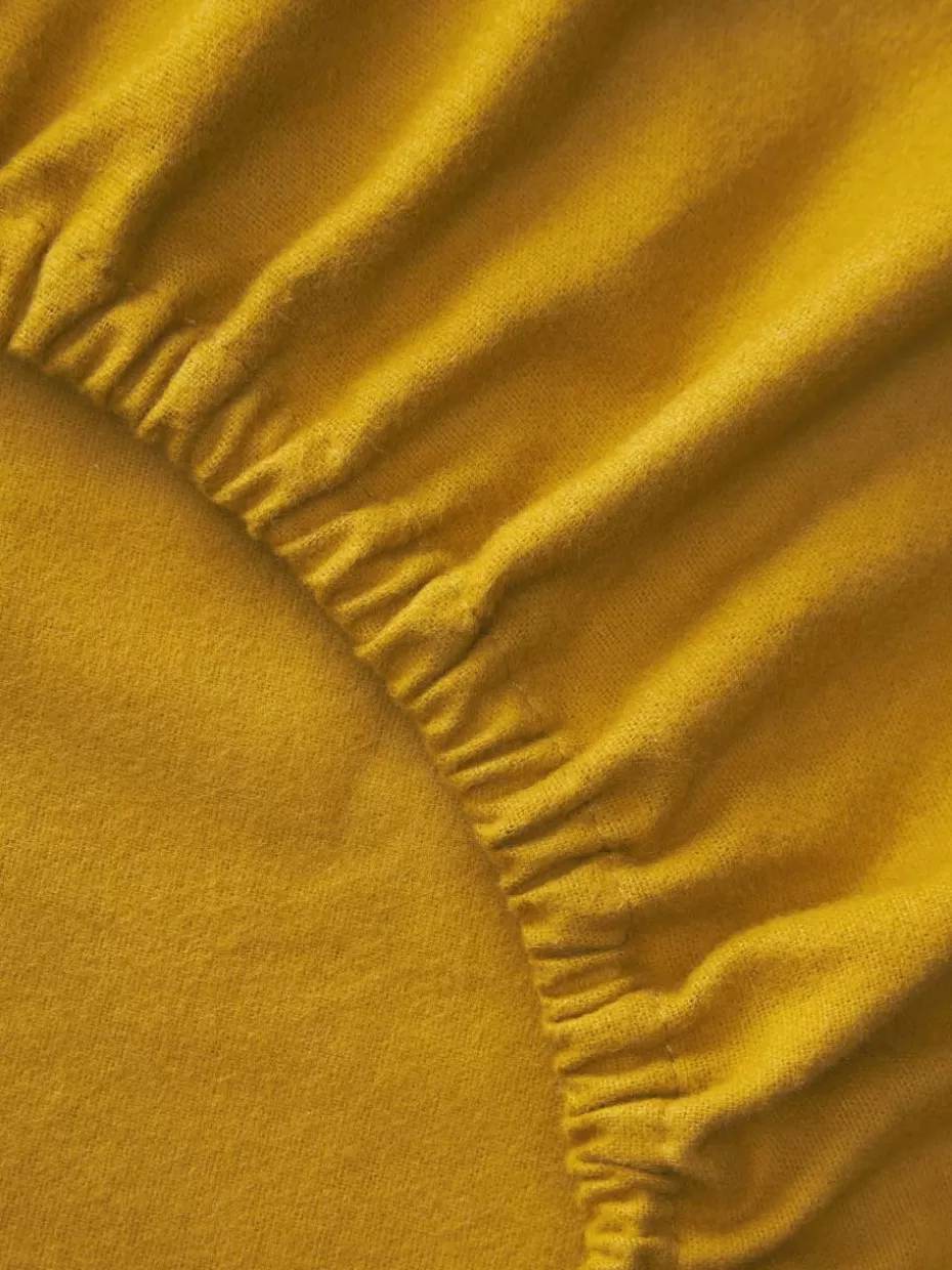 Spannbettlaken-Westwing Collection Topper-Spannbettlaken Biba, Flanell Senfgelb