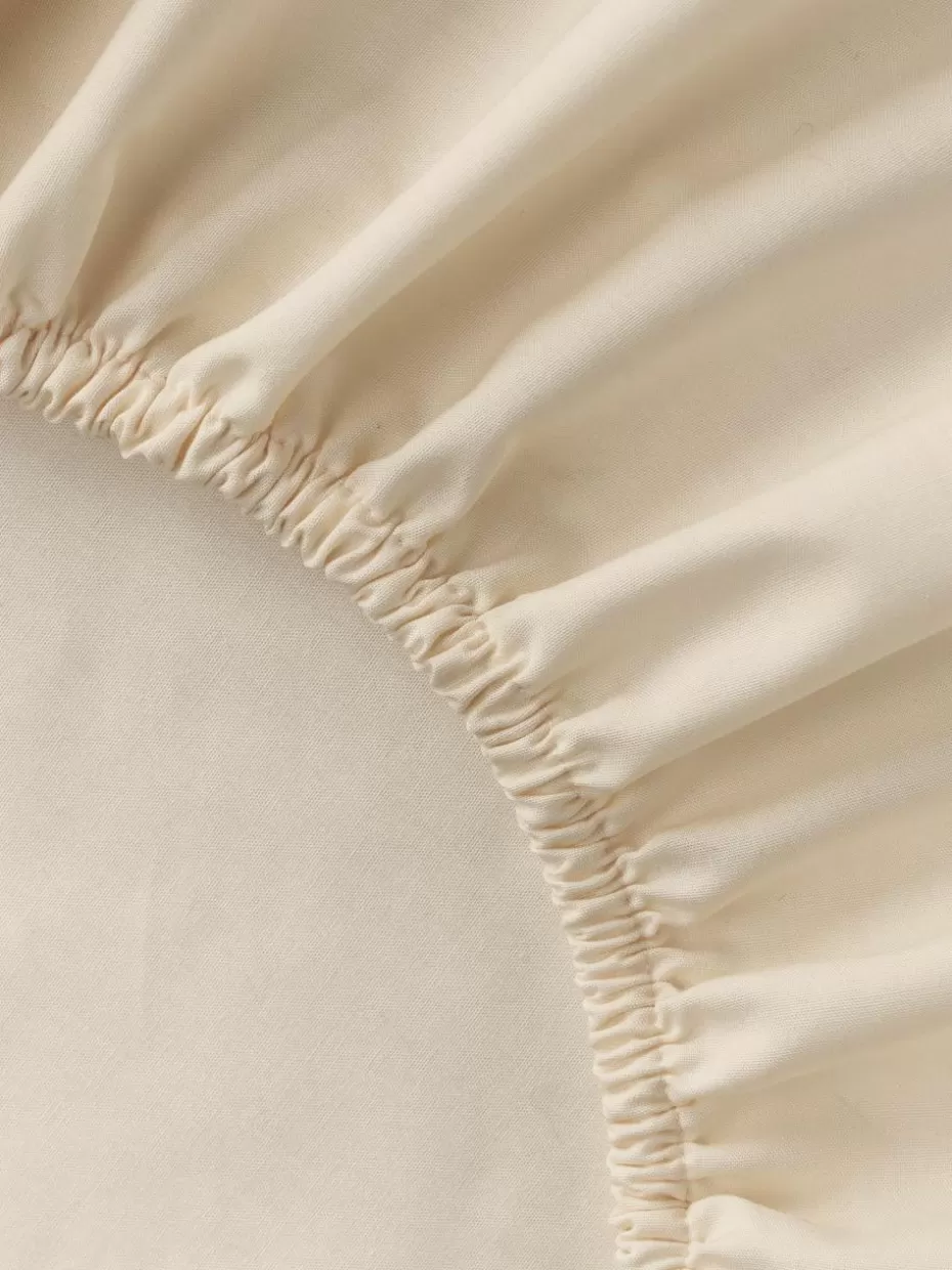Spannbettlaken-Westwing Collection Topper-Spannbettlaken Elsie, Baumwollperkal Beige