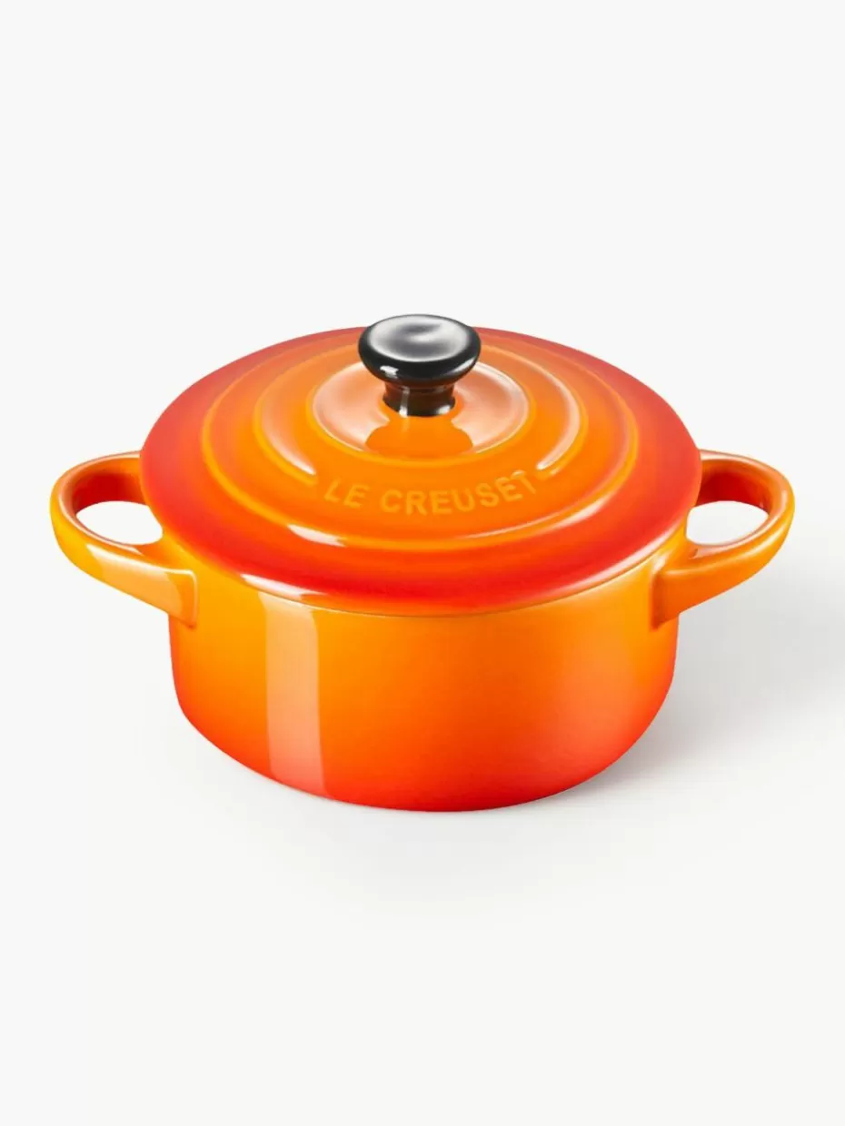 Töpfe-Le Creuset Töpfchen Cocotte Mini Orangetöne, Schwarz