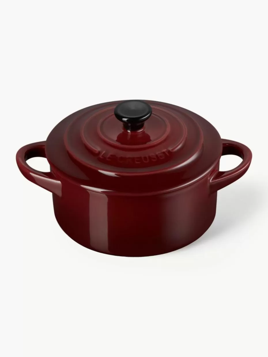 Töpfe-Le Creuset Töpfchen Cocotte Mini Weinrot, Schwarz