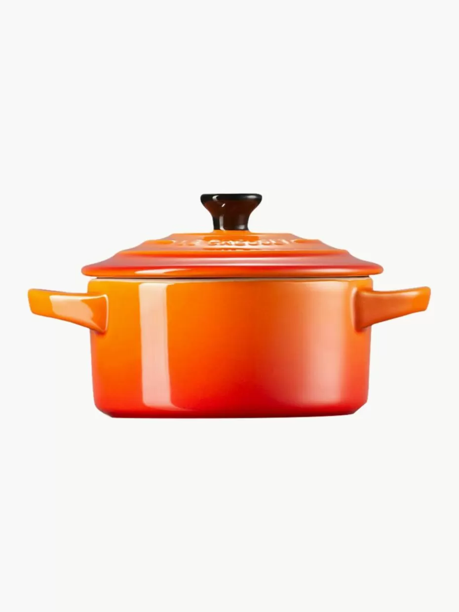 Töpfe-Le Creuset Töpfchen Cocotte Mini Orangetöne, Schwarz