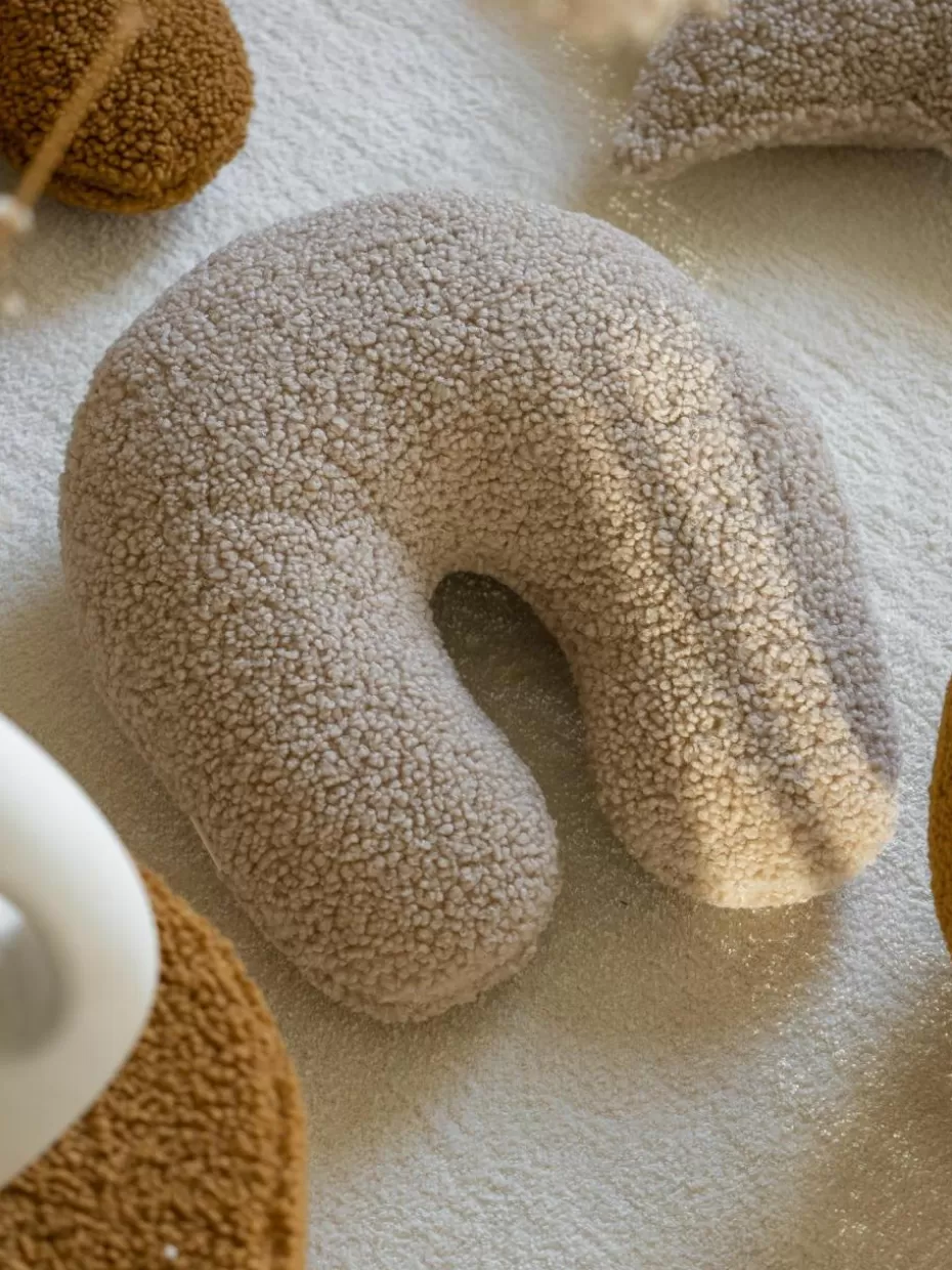 Kissen-Wigiwama U-Kissen Arch aus Teddy Hellbeige