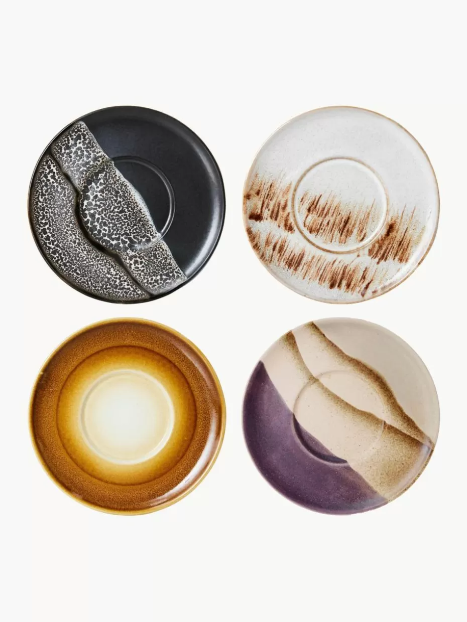 Tassen | Geschirrserien-HKLIVING Untertassen-Set 70's, 4er-Set