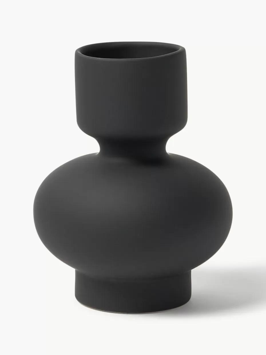 Vasen-Westwing Collection Vase Elta, H 16 cm Schwarz
