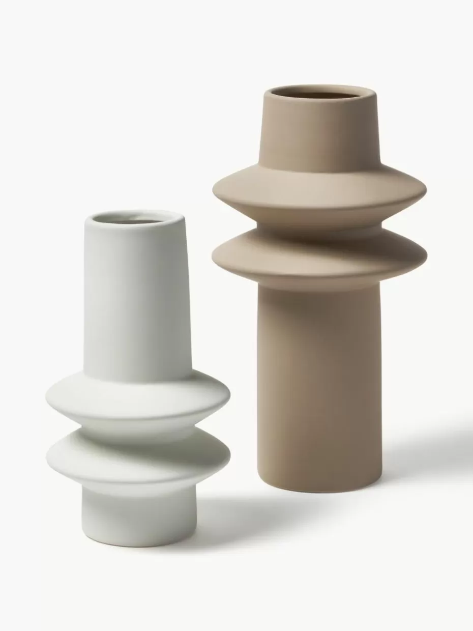 Vasen-Westwing Collection Vasen Isen aus Steingut, 2er-Set