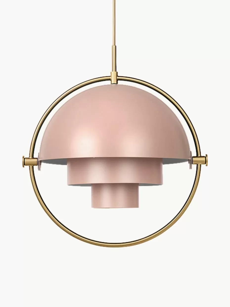 Pendelleuchten-GUBI Verstellbare Pendelleuchte Multi-Lite Peach matt, Goldfarben glänzend