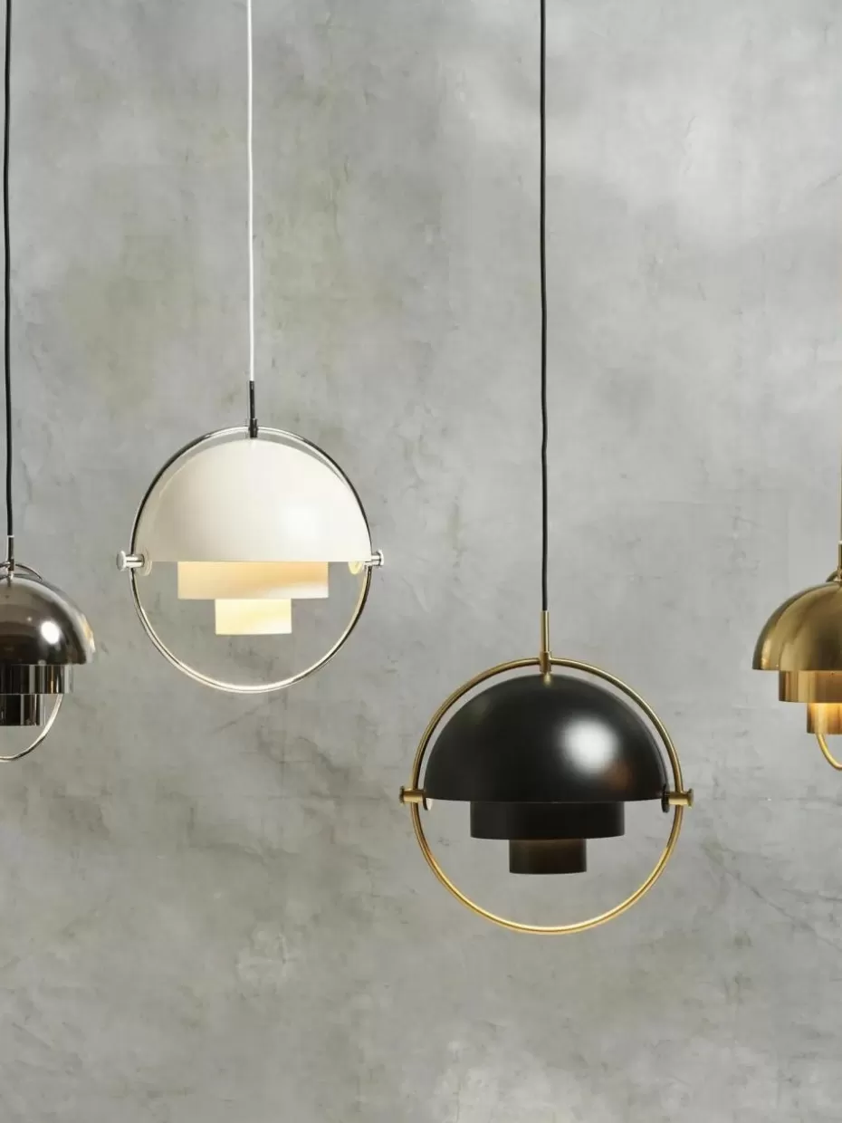 Pendelleuchten-GUBI Verstellbare Pendelleuchte Multi-Lite, in verschiedenen Größen Schwarz matt, Goldfarben glänzend