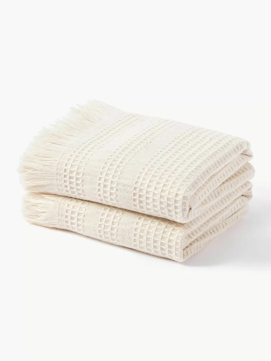 Handtücher-Westwing Collection Waffelpiqué-Handtuch Yara, in verschiedenen Größen Hellbeige