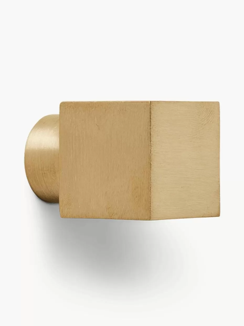 Garderoben-ferm LIVING Wandhaken Square aus Messing Messing, matt