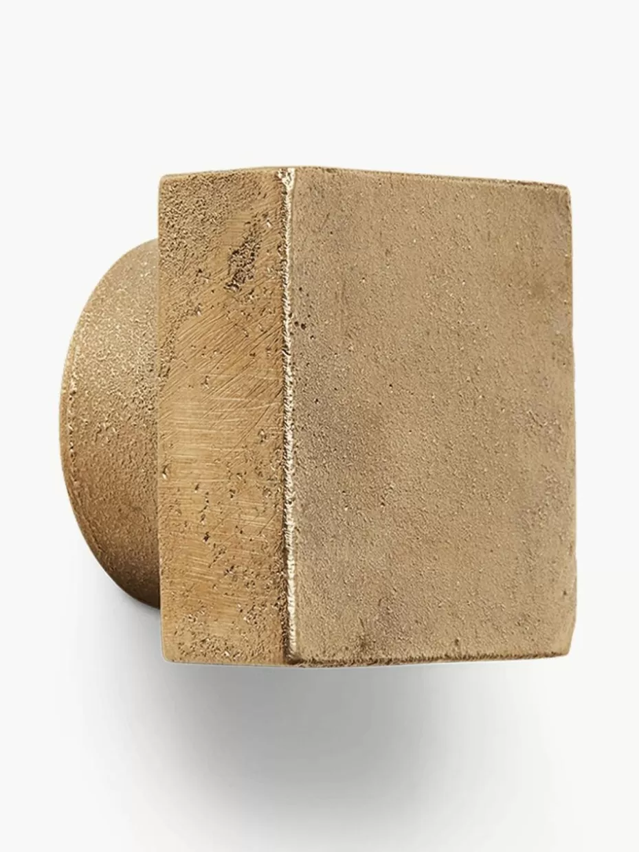 Garderoben-ferm LIVING Wandhaken Square aus Messing mit Antik-Finish