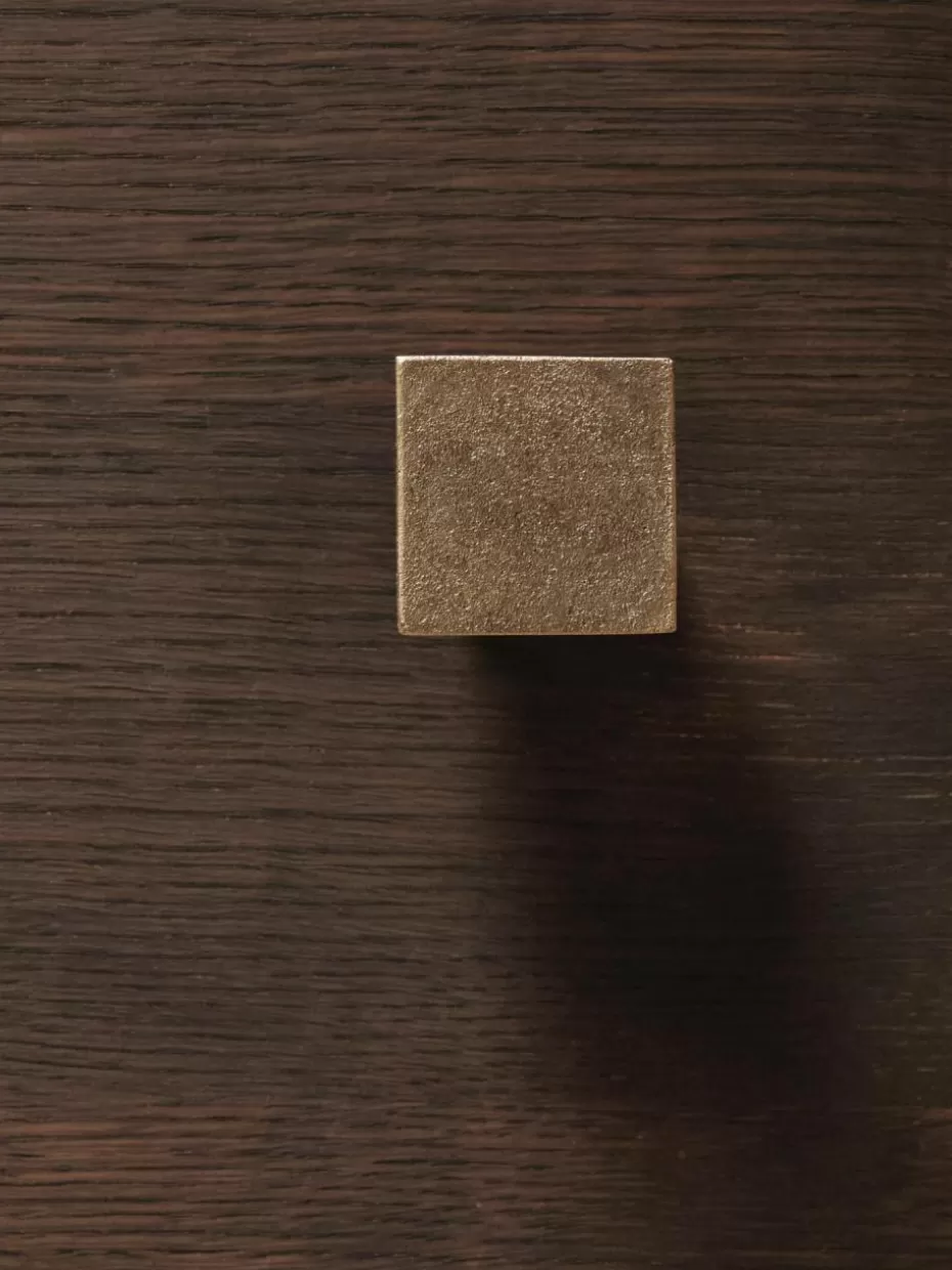 Garderoben-ferm LIVING Wandhaken Square aus Messing mit Antik-Finish