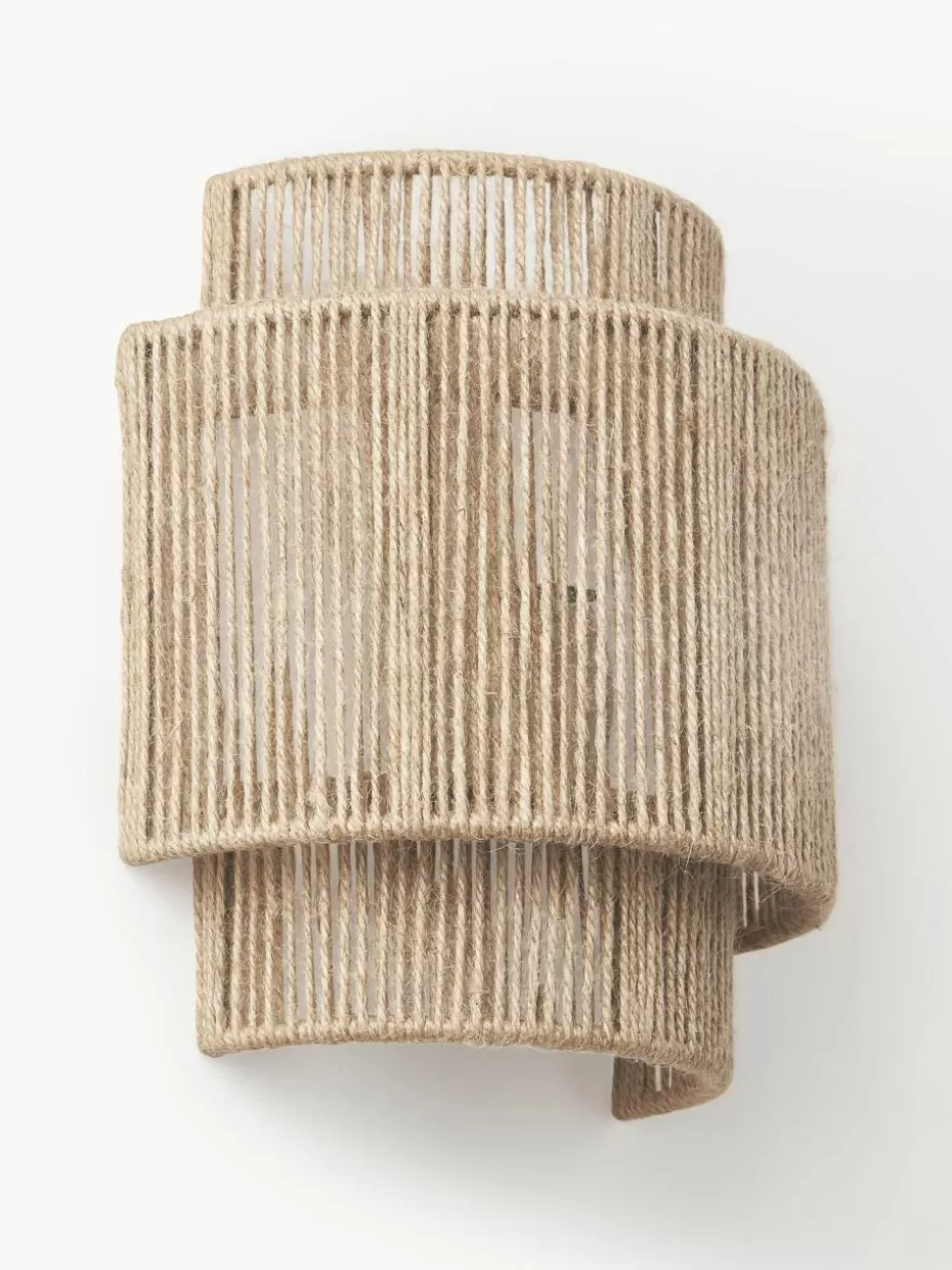 Up- & Downlights-Westwing Collection Wandleuchte Cecillia aus Jute