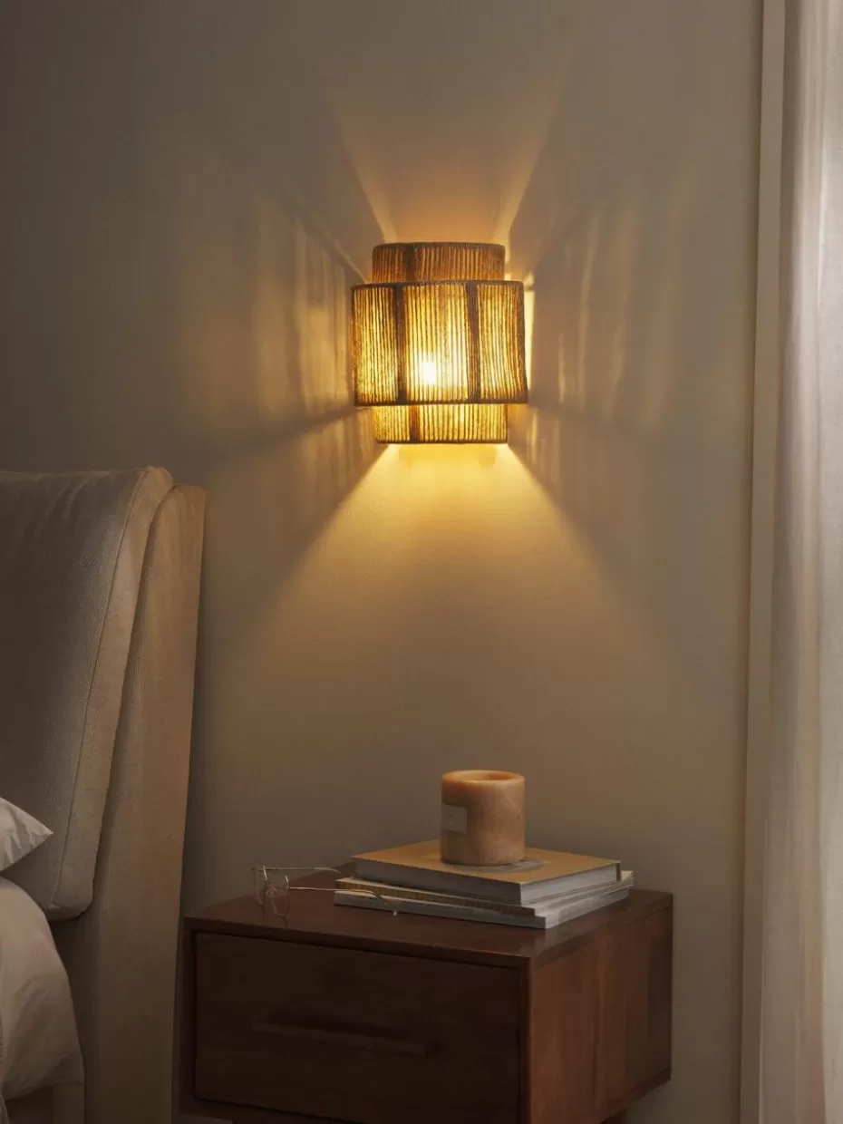 Up- & Downlights-Westwing Collection Wandleuchte Cecillia aus Jute