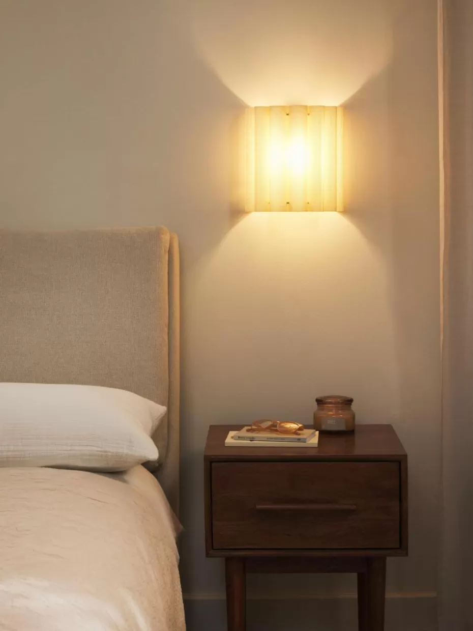 Up- & Downlights-Westwing Collection Wandleuchte Lucina aus Leinen