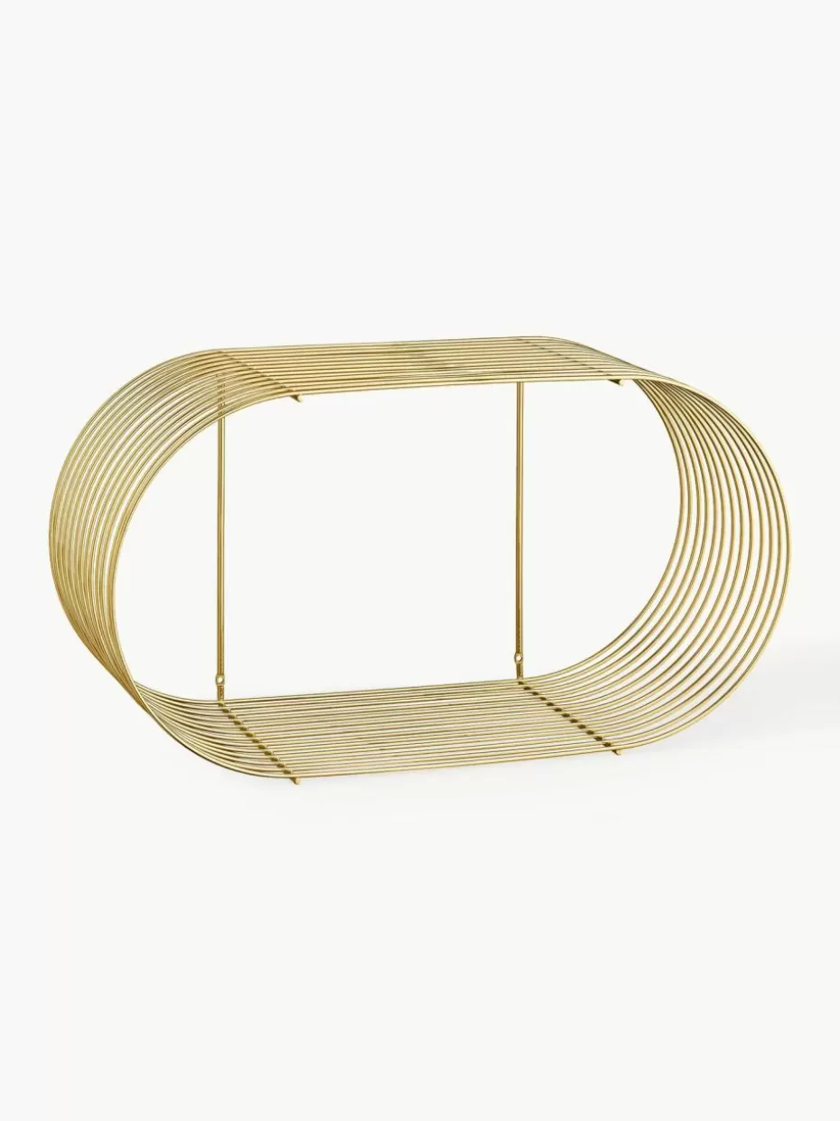 Regale-Aytm Wandregal Curva aus Metall, B 61 cm Goldfarben, glänzend