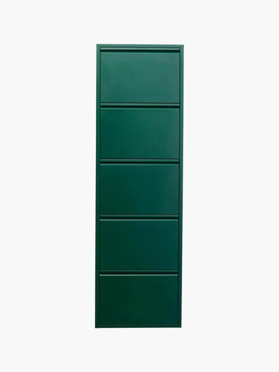 Schuhschränke & Schuhregale-Kare Design Wand-Schuhschrank Caruso mit Klappfächern Petrol