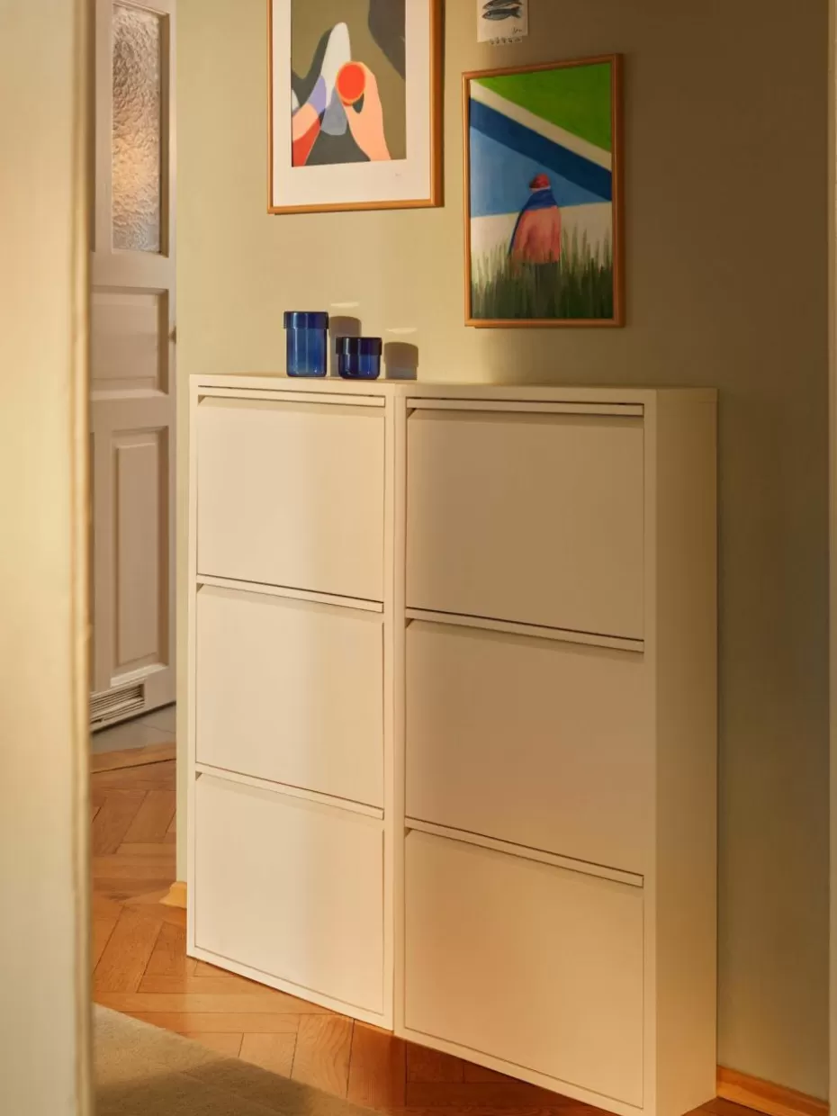 Schuhschränke & Schuhregale-Kare Design Wand-Schuhschrank Caruso mit Klappfächern Weiß