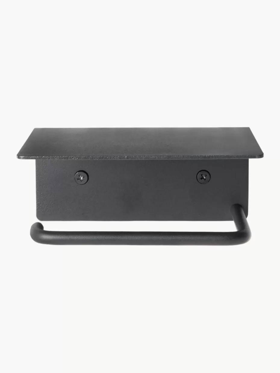 Toilettenpapierhalter-ferm LIVING Wand-Toilettenpapierhalter Dora Schwarz, matt