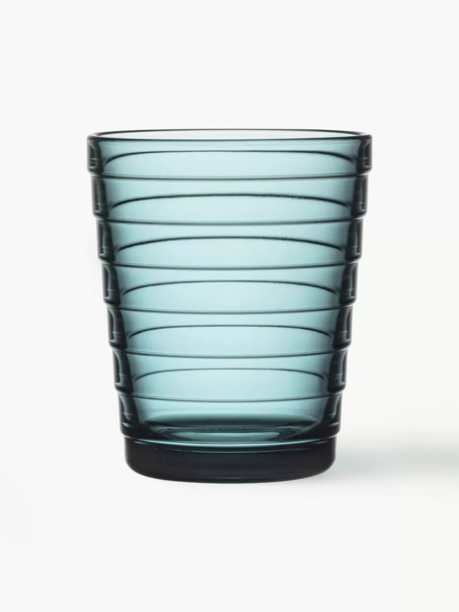 Wassergläser-iittala Wassergläser Aino Aalto, 2 Stück Türkis, transparent
