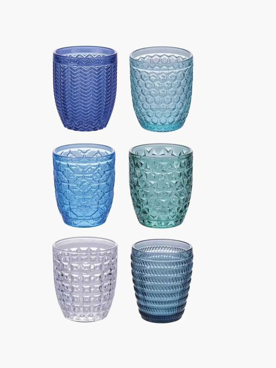 Wassergläser-Villa D'Este Home Tivoli Wassergläser Bicchieri mit Strukturmuster, 6er-Set