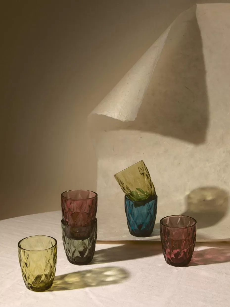 Weihnachtsgeschirr | Wassergläser-Westwing Collection Wassergläser Colorado mit Strukturmuster, 4 Stück Grau
