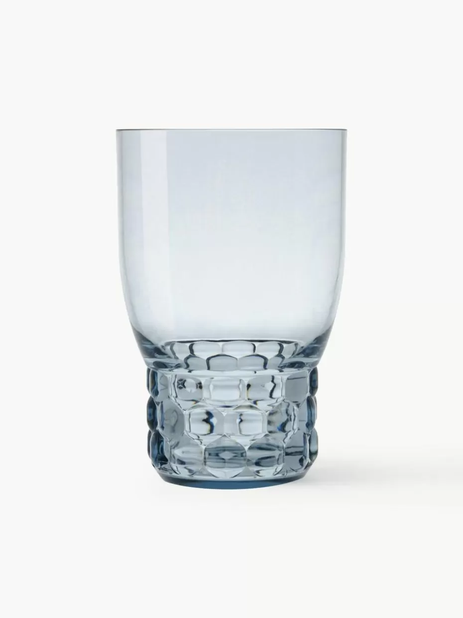 Wassergläser-Kartell Wassergläser Jellies aus Kunststoff, 4 Stück Hellblau, transparent