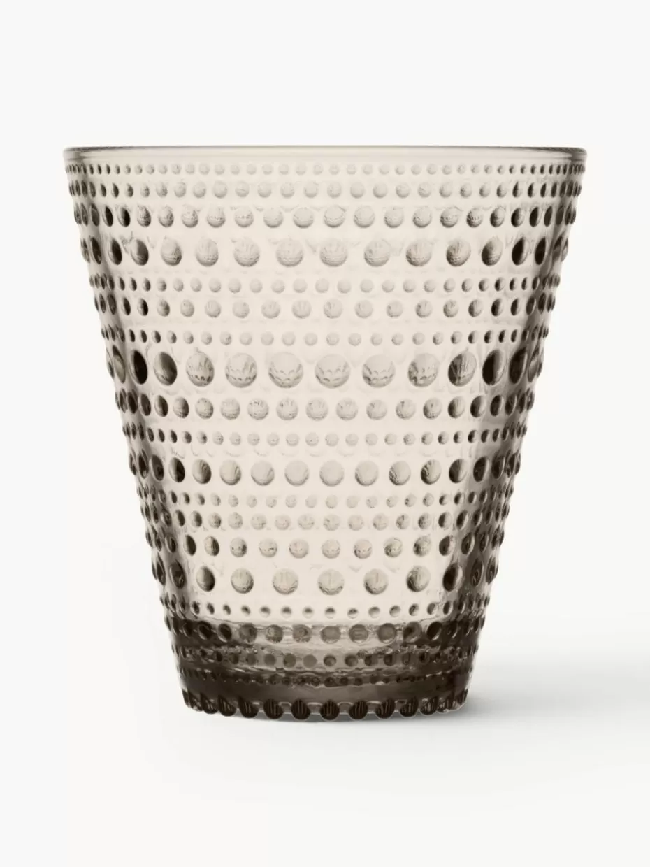 Wassergläser-iittala Wassergläser Kastehelmi, 2 Stück Beige, transparent