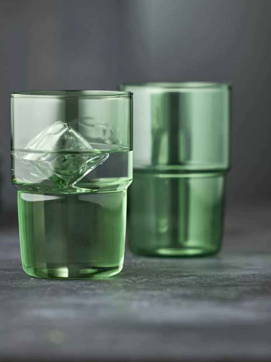 Wassergläser-Lyngby Wassergläser Torino aus Borosilikatglas, 2 Stück Grün, transparent