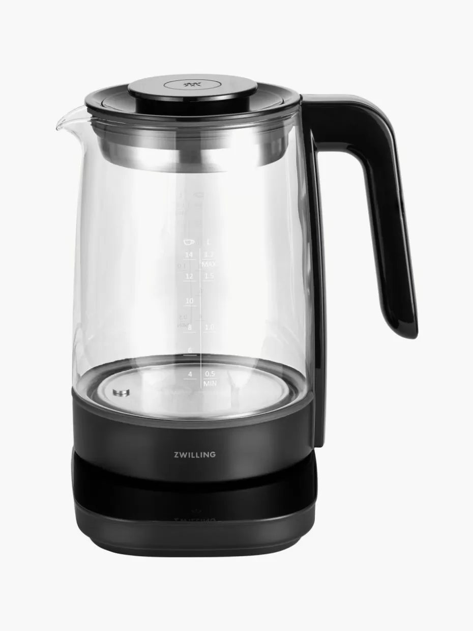 Wasserkocher-Zwilling Wasserkocher Enfinigy aus Glas mit Teeeinsatz, 1.7 L Schwarz, matt