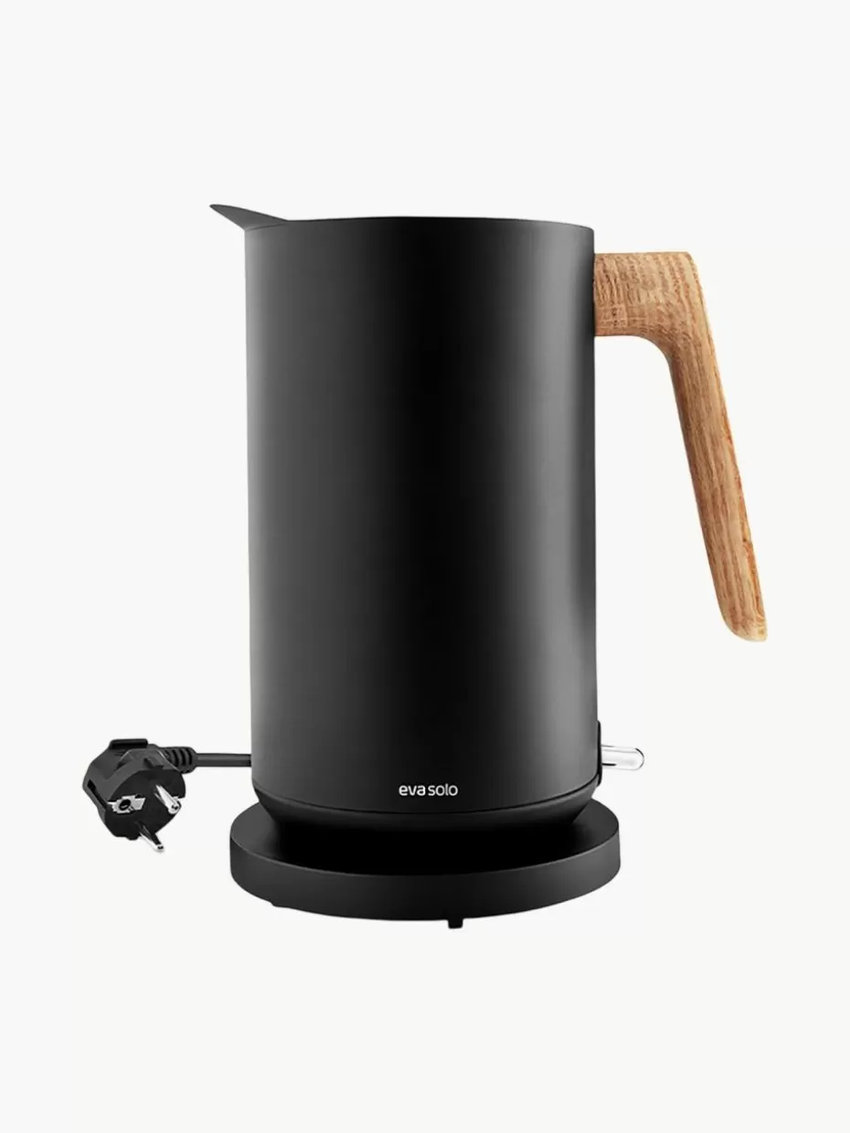 Wasserkocher-Eva Solo Wasserkocher Nordic Kitchen, 1.5 L Schwarz, Eichenholz