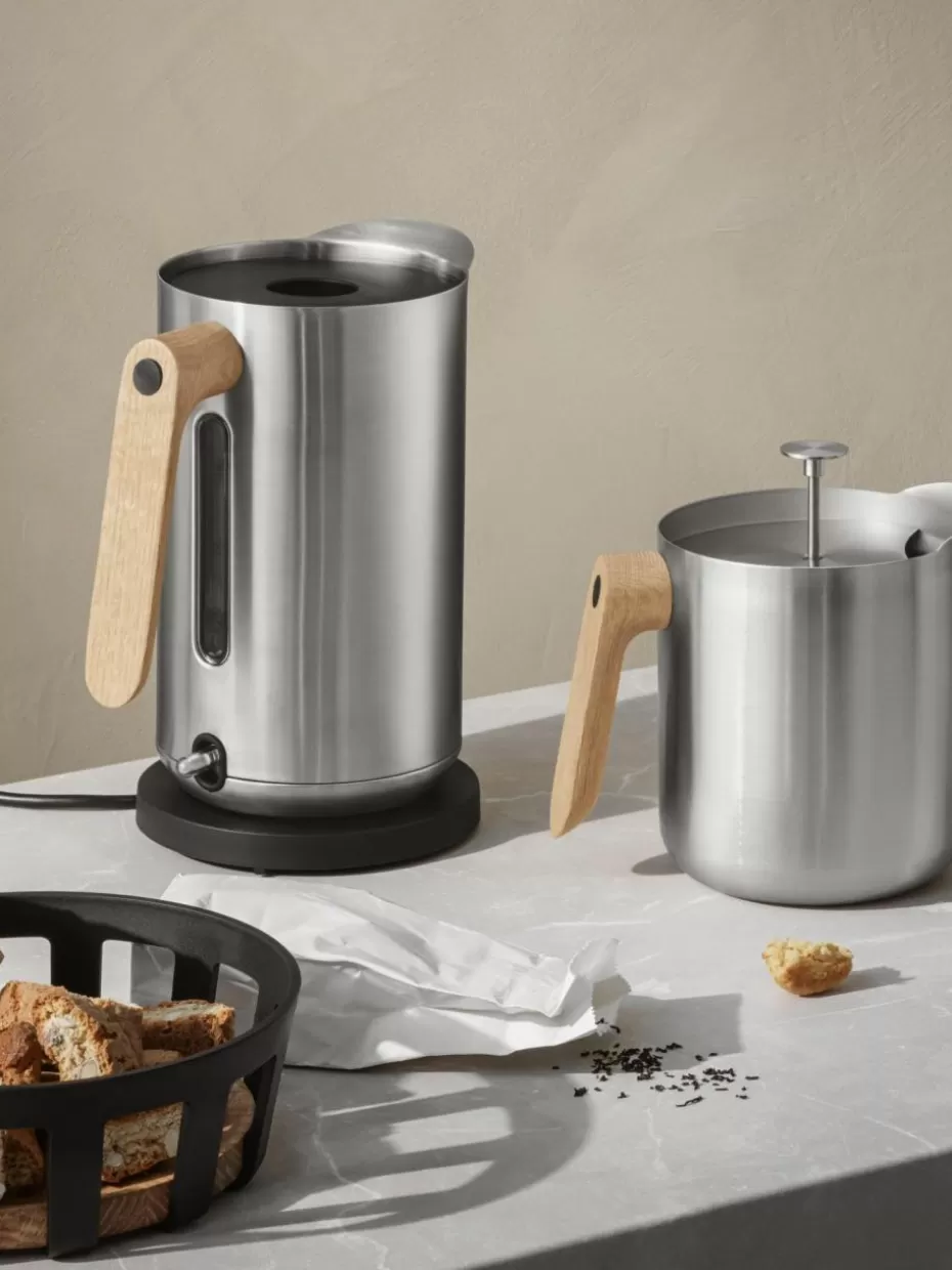 Wasserkocher-Eva Solo Wasserkocher Nordic Kitchen, 1.5 L Silberfarben, Eichenholz