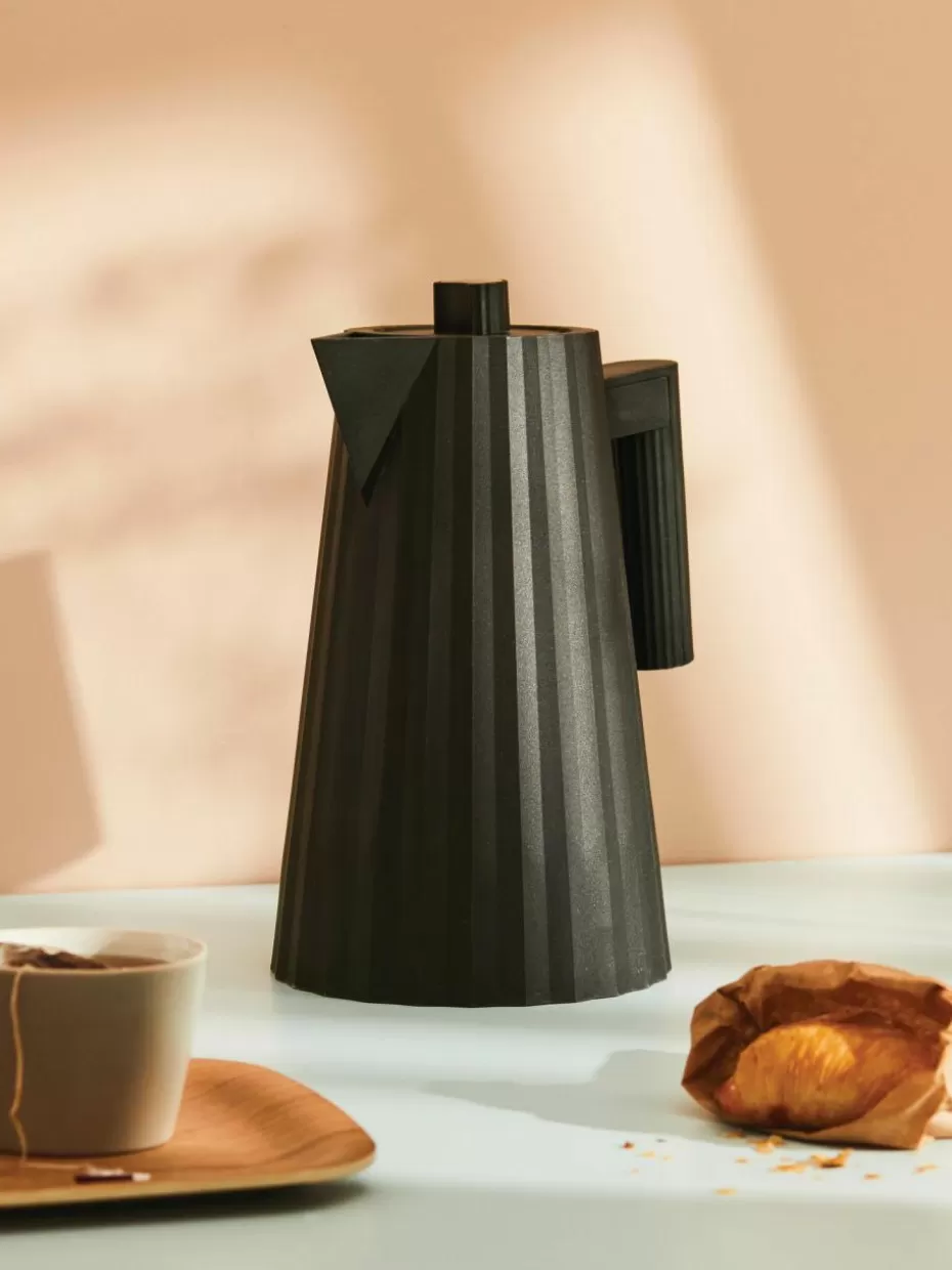 Wasserkocher-Alessi Wasserkocher Plissé, 1.7 L Schwarz