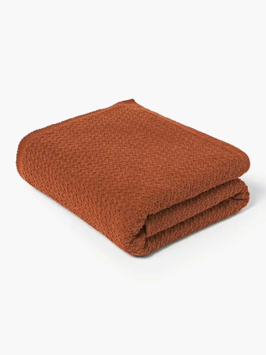 Decken & Plaids-Westwing Collection Weiche Strick-decke Everly aus Chenille Terrakotta