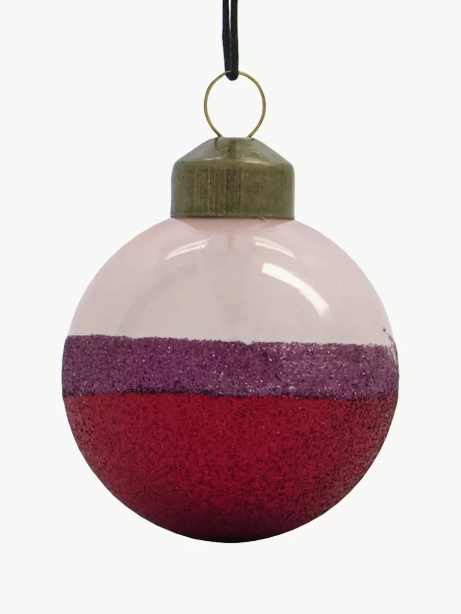 Weihnachtskugeln & Baumanhänger | Glow-Up-House Doctor Weihnachtskugeln Stripe, 4 Stück