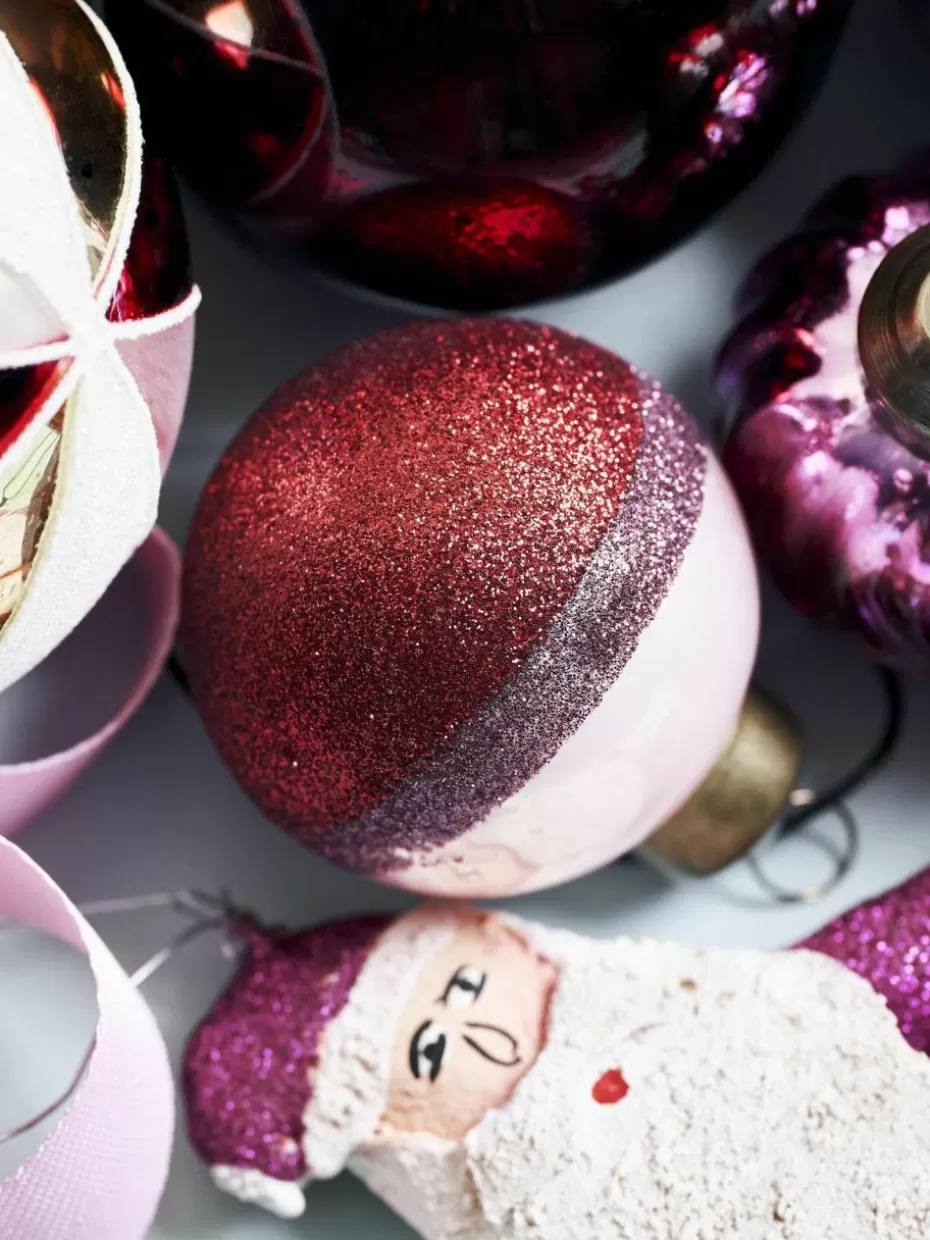Weihnachtskugeln & Baumanhänger | Glow-Up-House Doctor Weihnachtskugeln Stripe, 4 Stück