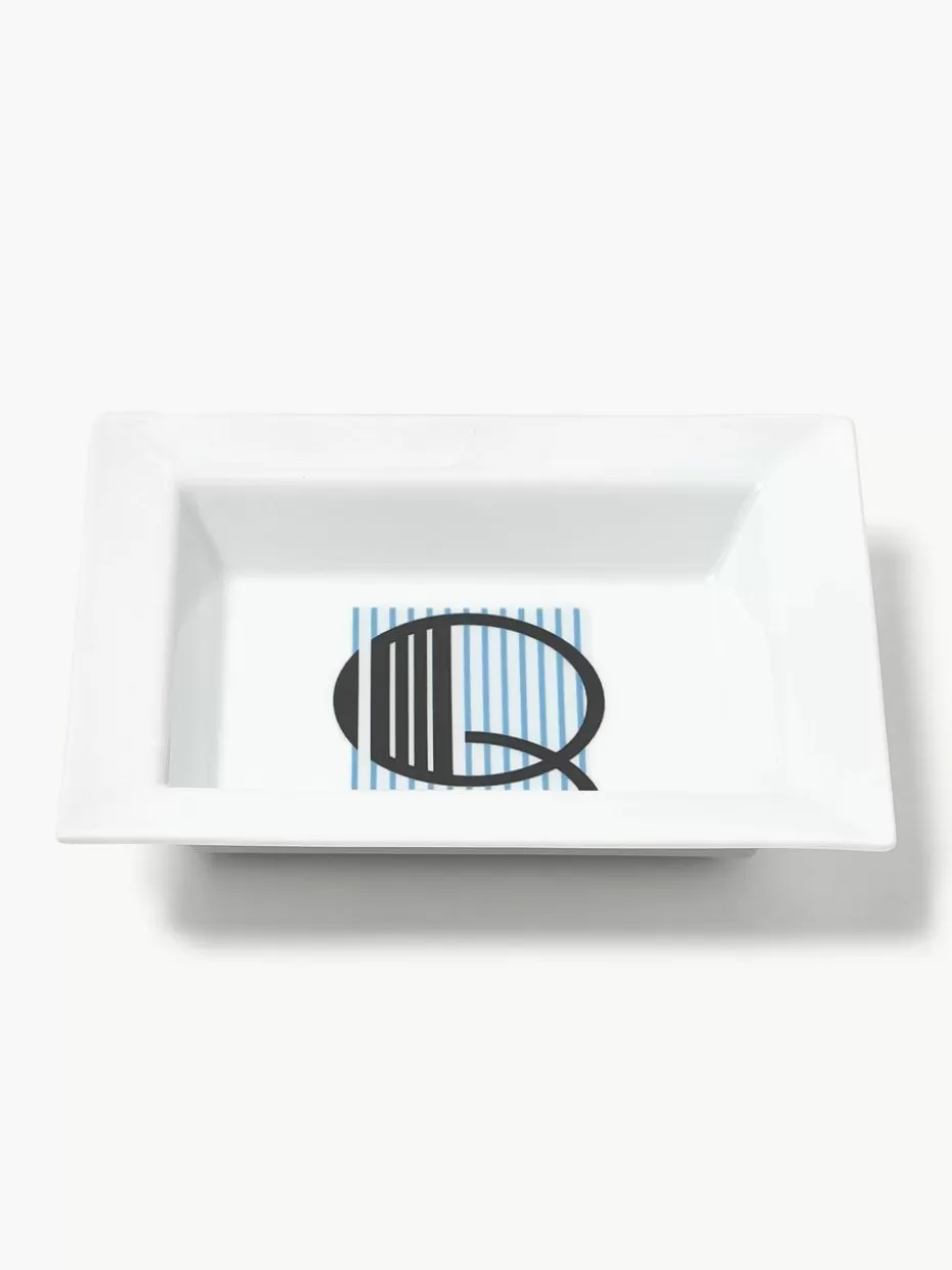 Dekoschalen-Westwing Collection x MEISSEN, handgefertigte Vide-Poche Initials mit Dekor Q