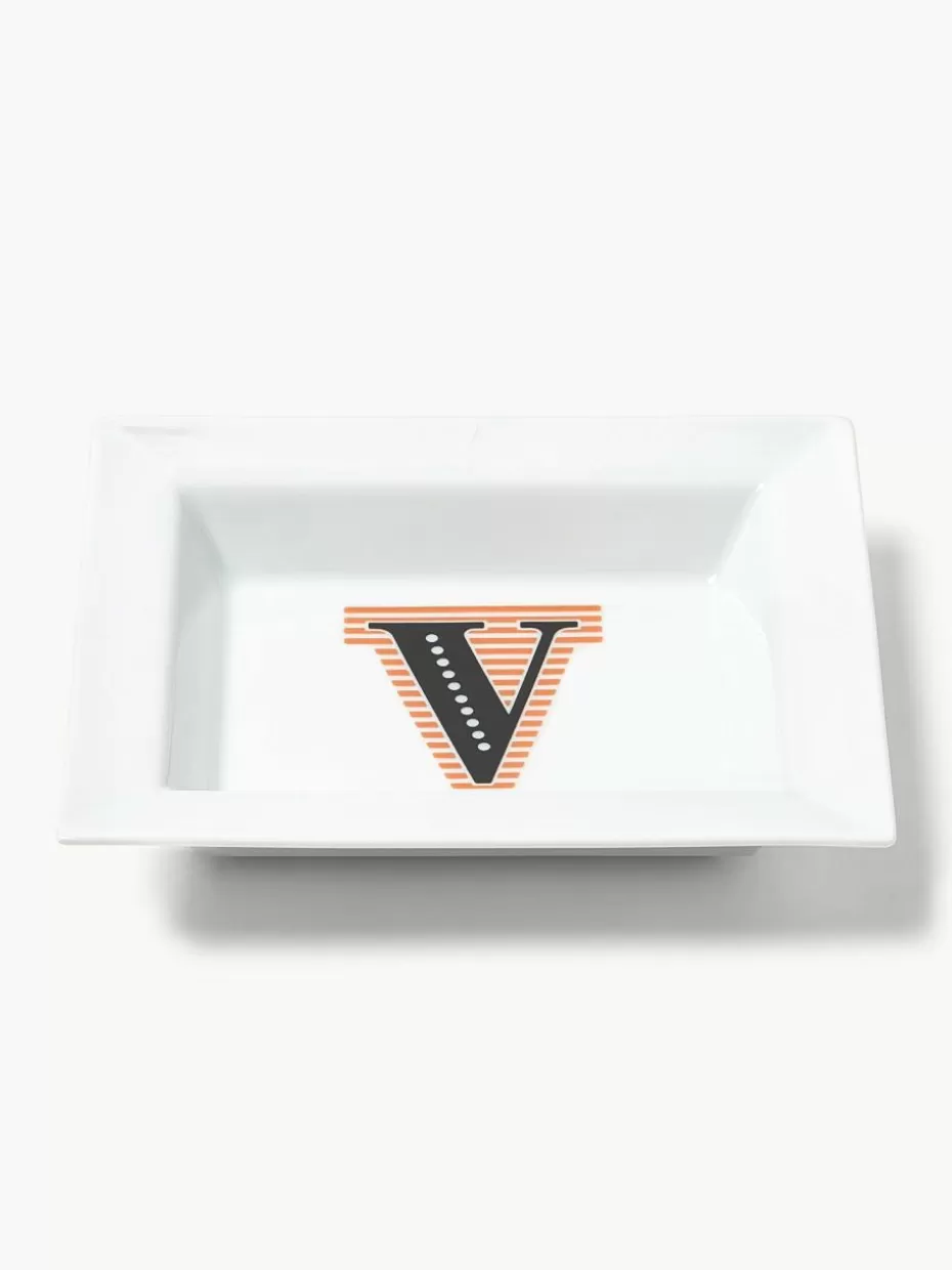 Dekoschalen-Westwing Collection x MEISSEN, handgefertigte ide-Poche Initials mit Dekor V