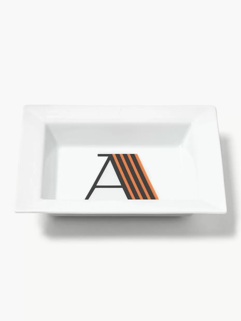 Dekoschalen-Westwing Collection x MEISSEN, hndgefertigte Vide-Poche Initils mit Dekor A