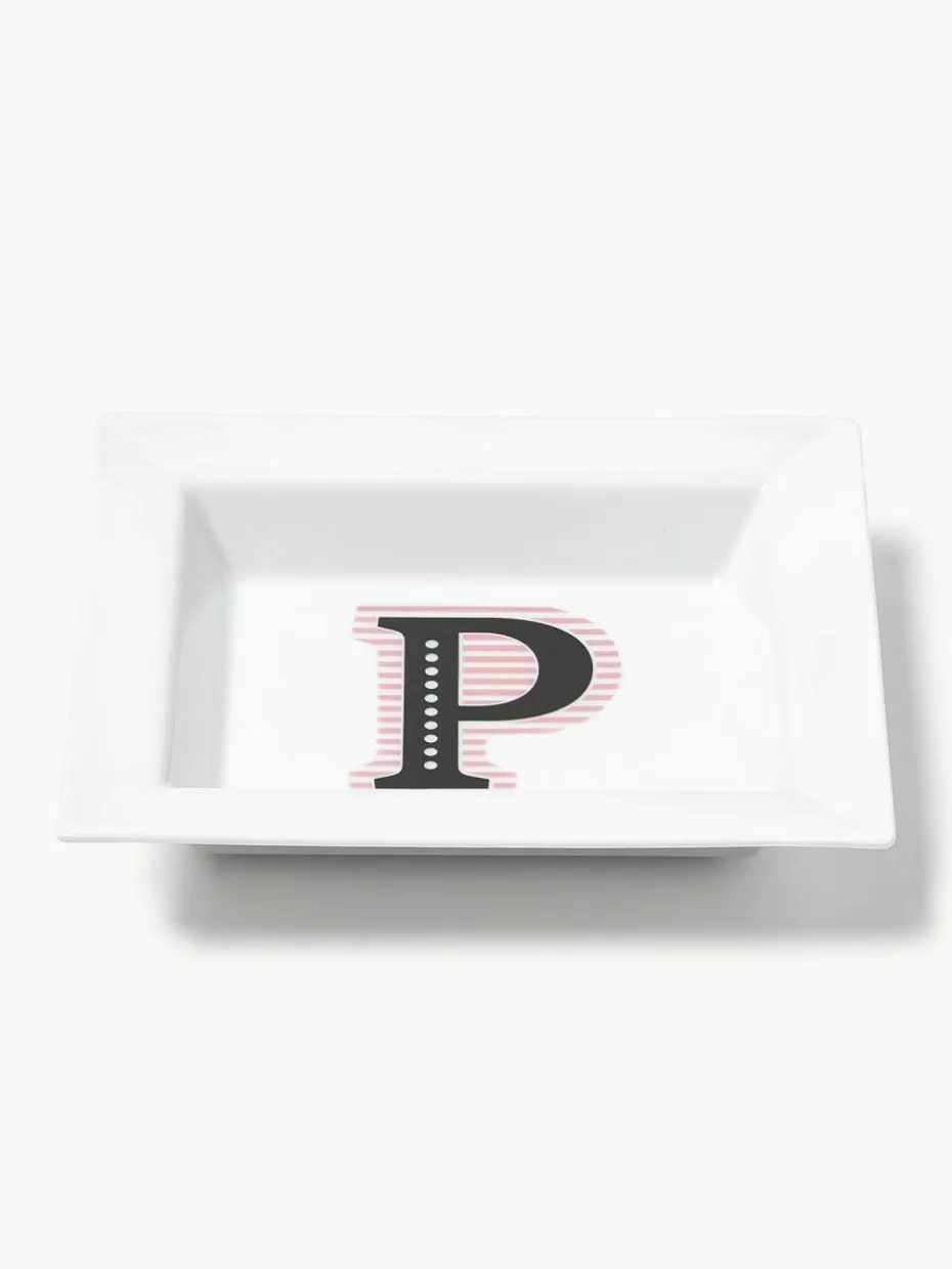 Dekoschalen-Westwing Collection x MEISSEN, handgefertigte Vide-oche Initials mit Dekor P