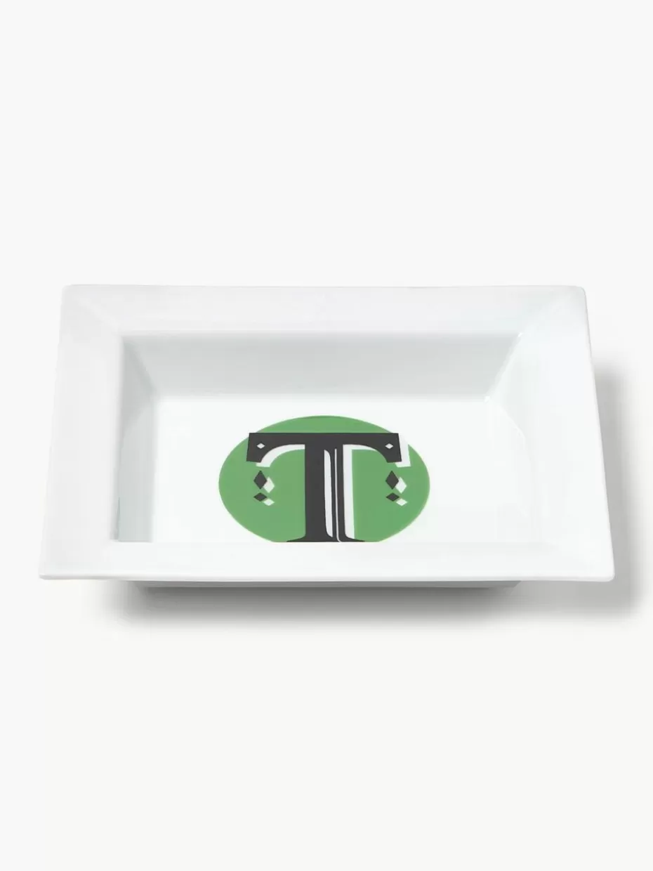 Dekoschalen-Westwing Collection x MEISSEN, handgeferige Vide-Poche Iniials mi Dekor T