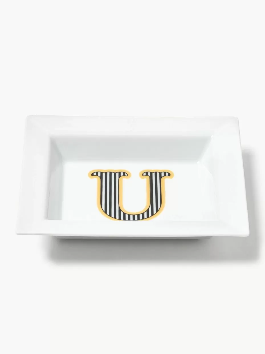 Dekoschalen-Westwing Collection x MEISSEN, handgefertigte Vide-Poche Initials mit Dekor U