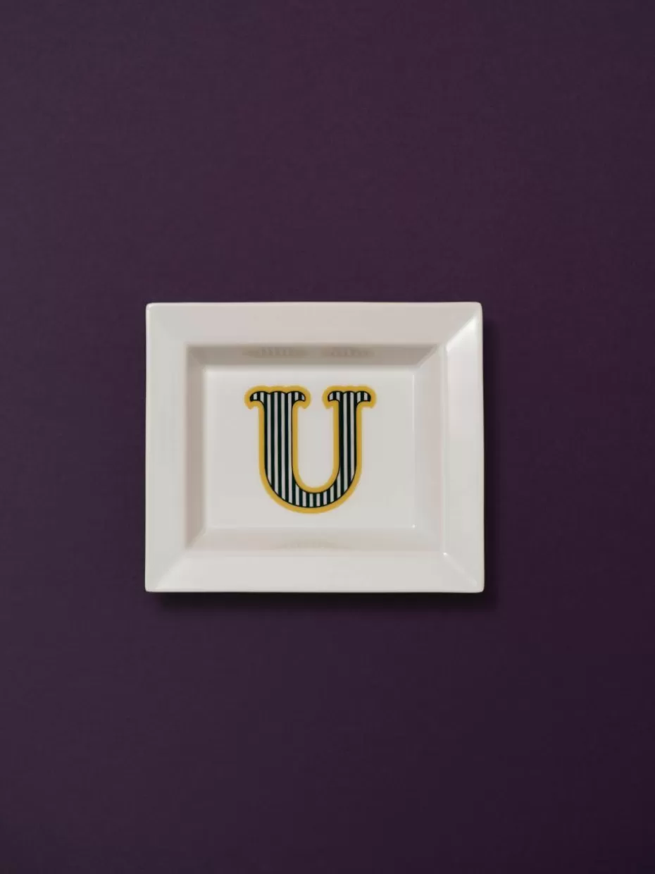 Dekoschalen-Westwing Collection x MEISSEN, handgefertigte Vide-Poche Initials mit Dekor U