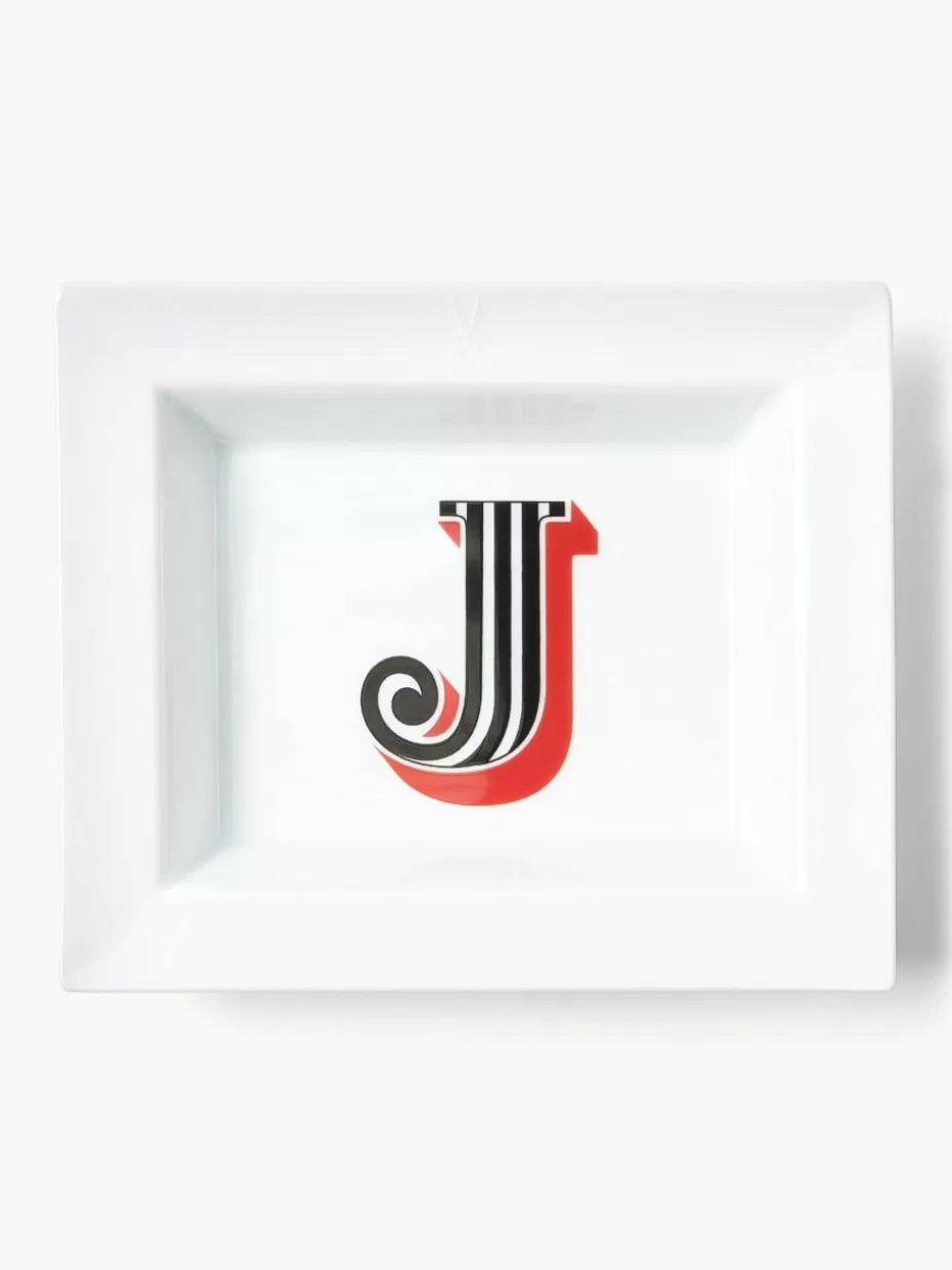 Dekoschalen-Westwing Collection x MEISSEN, handgefertigte Vide-Poche Initials mit Dekor J