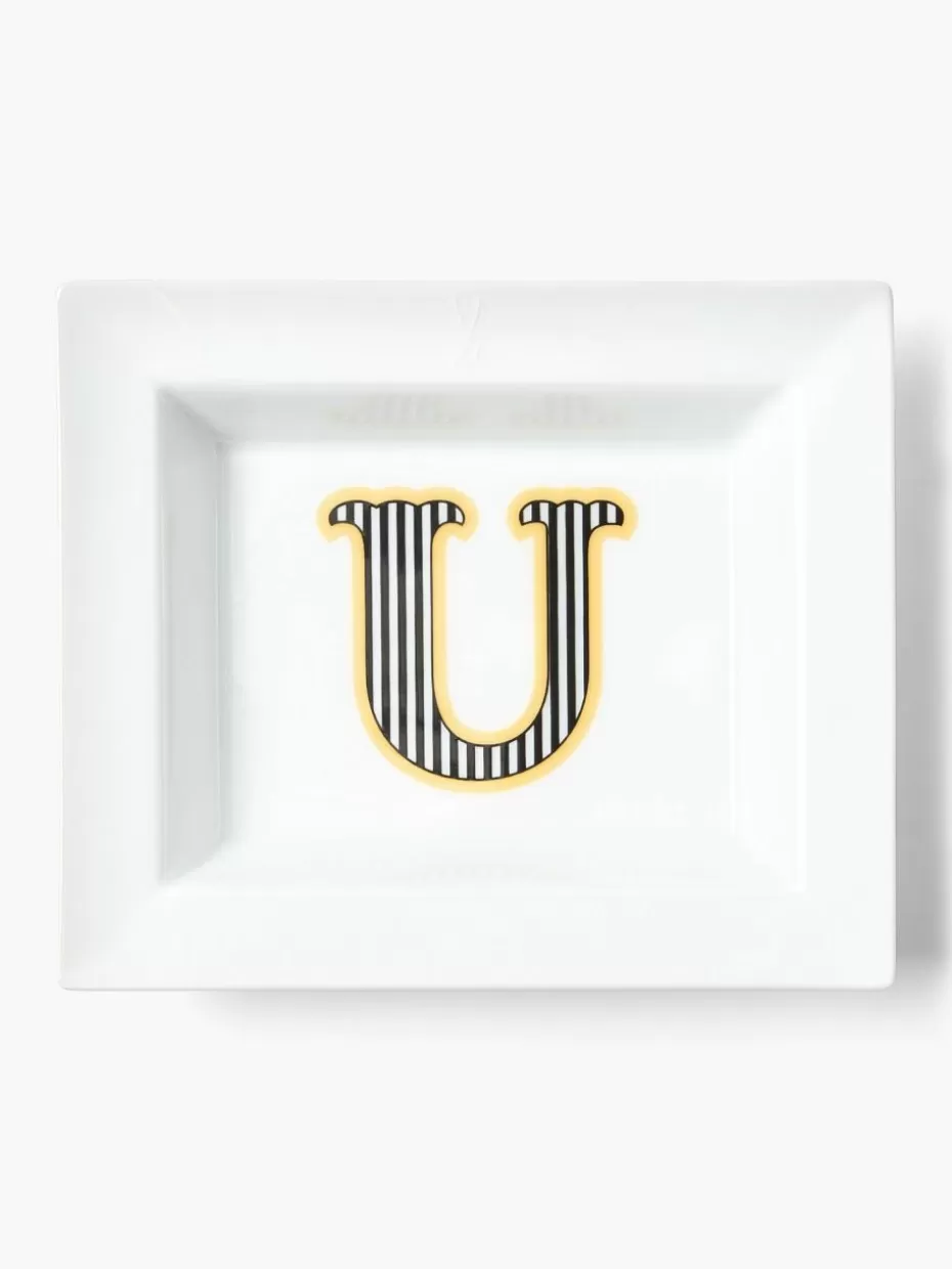 Dekoschalen-Westwing Collection x MEISSEN, handgefertigte Vide-Poche Initials mit Dekor U