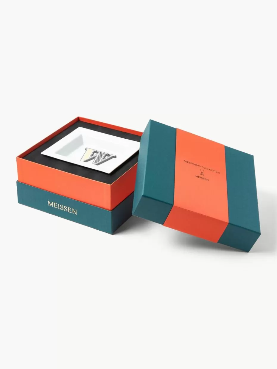 Dekoschalen-Westwing Collection x MEISSEN, handgefertigte Vide-Poche Initials mit Dekor W