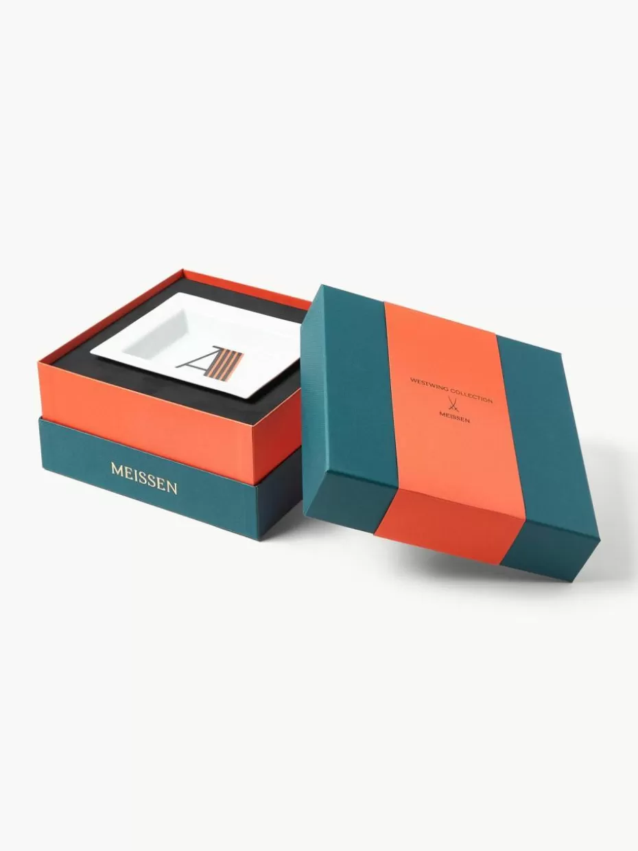 Dekoschalen-Westwing Collection x MEISSEN, hndgefertigte Vide-Poche Initils mit Dekor A